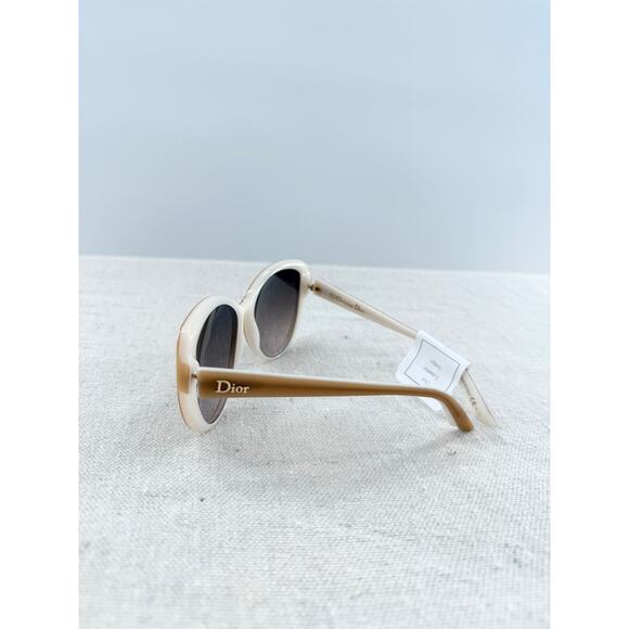 Christian Dior Pondichery 1 Beige White Frame Brown Gradient Cateye Sunglass main image 5